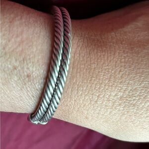 FINAL PRICE 🔥Unisex)Sterling Vintage/Mexico T7-12 -925  Cuff  Bracelet(Unisex